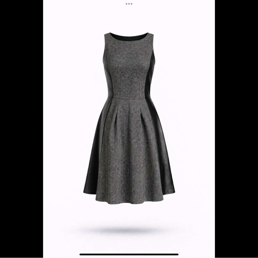 Armani Exchange Avant Garde Sleeveless Fit Flare Dress